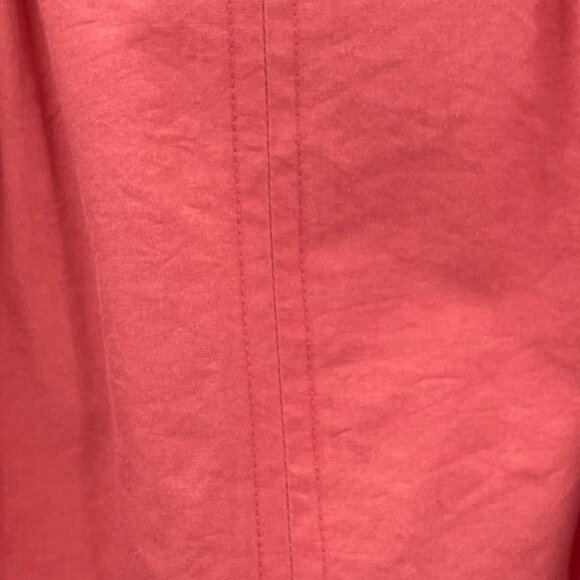 Anthropologie x Sitwell Pleated Mini Skirt Salmon Pink Nylon Cotton Made USA 10 - Picture 9 of 9